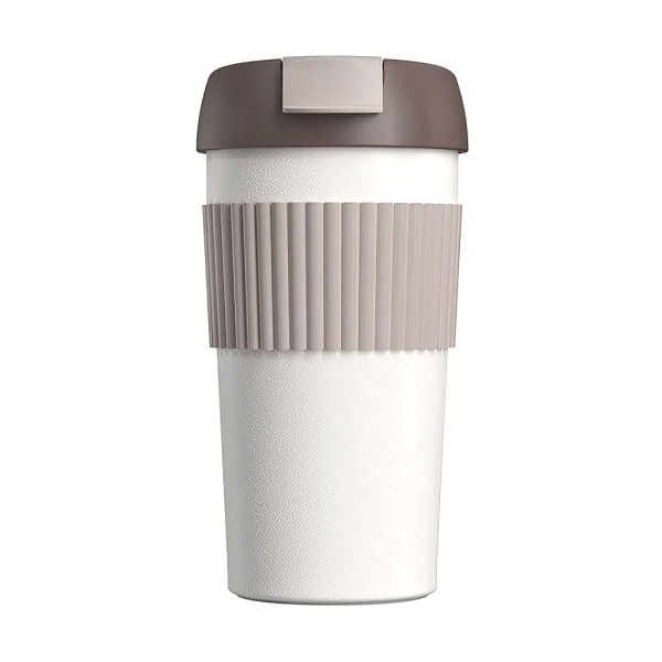Термокружка Kiss Kiss KKF Rainbow Vacuum Coffee Tumbler, серый/белый/коричневый